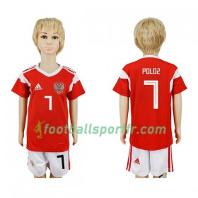 Tenue Russie Poloz 7 Enfant Domicile Coupe du monde 2018 Maillot de Foot